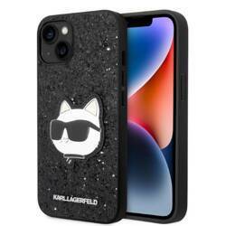 KARL LAGERFELD KLHCP14MG2CPK IPHONE 14 PLUS / 15 PLUS 6.7 "BLACK / BLACK HARDCASE GLITTER CHOUPETTE PATCH