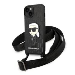 KARL LAGERFELD KLHCP14MSTKMK IPHONE 14 PLUS / 15 PLUS 6.7 "BLACK / BLACK HARDCASE MONOGRAM IKONIK PATCH