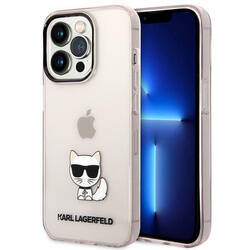 KARL LAGERFELD KLHCP14XCTRI IPHONE 14 PRO MAX 6.7 "HARDCASE PINK/PINK TRANSPARENT CHOUPETTE BODY