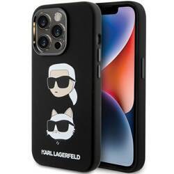 KARL LAGERFELD KLHCP15LSDHKCNK IPHONE 15 PRO 6.1 "BLACK/BLACK SILICONE KARL & CHUPETTE HEAD