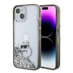 KARL LAGERFELD KLHCP15SLKCNSK IPHONE 15/14/13 6.1 "TRANSPARENT HARDCASE LIQUID GLITTER CHOUPETTE