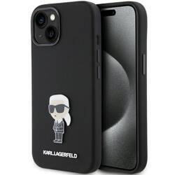 KARL LAGERFELD KLHCP15SSMHKNPK IPHONE 15/14/16 6.1 "BLACK / BLACK SILICONE IKONIK METAL PIN