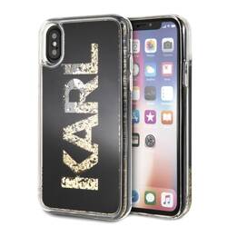 KARL LAGERFELD KLHCPXKAGBK IPHONE X/XS CZARNY/BLACK KARL LOGO GLITTER