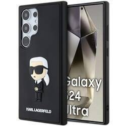 KARL LAGERFELD KLHCS24L3DRKINK S24 ULTRA S928 CZARNY/BLACK HARDCASE 3D RUBBER IKONIK