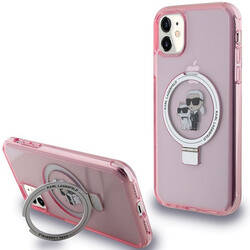 KARL LAGERFELD KLHMN61HMRSKCP IPHONE 11 / XR 6.1 "PINK / PINK HARDCASE RING STANDARD KARL & CHOUPETTTE MAGSAFE