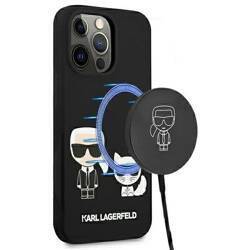 KARL LAGERFELD KLHMP13LSSKCK IPHONE 13 PRO / 13 6.1 "HARDCASE BLACK / BLACK SILICONE KARL & CHUPETTE MAGSAFE