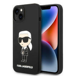 KARL LAGERFELD KLHMP14MSNIKBCK IPHONE 14 PLUS / 15 PLUS 6.7 "HARDCASE BLACK / BLACK SILICONE IKONIK MAGSAFE