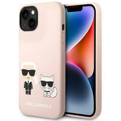 KARL LAGERFELD KLHMP14SSSKCI IPHONE 14/15 / 13 6.1 "HARDCASE LIGHT PINK / LIGHT PINK SILICONE KARL & CHUPETTE MAGSAFE