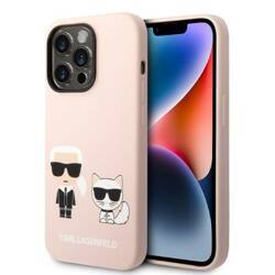 KARL LAGERFELD KLHMP14XSSKCI IPHONE 14 PRO MAX 6.7 "HARDCASE LIGHT PINK/LIGHT PINK SILICONE KARL & CHUPETTE MAGSAFE