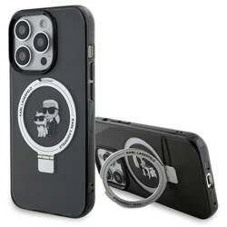 KARL LAGERFELD KLHMP15LHMRSKCK IPHONE 15 PRO 6.1 "BLACK/BLACK HARDCASE RING STAND KARL & CHUPETTTE MAGSAFE