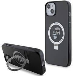 KARL LAGERFELD KLHMP15SHMRSKCK IPHONE 15/14/13 6.1 "BLACK / BLACK HARDCASE RING STAND KARL & CHUPETTTE MAGSAFE