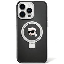 KARL LAGERFELD KLHMP15SHMRSKHK IPHONE 15/14/13 6.1 "BLACK / BLACK HARDCASE RING STAND KARL HEAD MAGSAFE