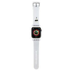 KARL LAGERFELD PAST KLAWMSLKNH APPLE WATCH 38/40/41MM BIAŁY/WHITE STRAP 3D RUBBER KARL HEAD