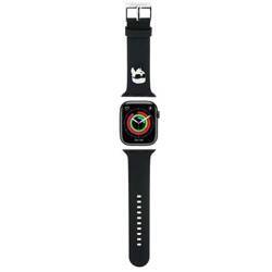 KARL LAGERFELD PAST KLAWMSLKNK APPLE WATCH 38/40/41MM CZARNY/BLACK STRAP 3D RUBBER KARL HEAD