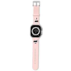 KARL LAGERFELD STRAP KLAWMSLKCNP APPLE WATCH 38/40/41MM PINK/PINK STRAP 3D RUBBER KARL&CHOUPETTE HEADS