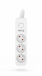 KERG M02382 EXTENSION CORD WITH SWITCH 3 SOCKETS 16A 3680W CABLE 1.5M