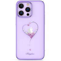 KINGXBAR WISH SERIES CASE FOR IPHONE 14 PRO MAX DECORATED WITH PURPLE CRYSTALS