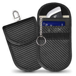 KLATKA FARADAYA TECH-PROTECT KLR100 POUCH KEYLESS RFID SIGNAL BLOCKER CASE CARBON