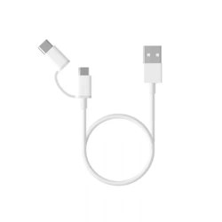 Kabel Xiaomi Mi 2-in-1 USB Cable Micro USB + USB Type-C 30cm White BOX