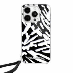 Karl Lagerfeld KLHCP15LHZBPKCCK iPhone 15 Pro 6.1" czarny/black hardcase IML Zebra Pattern & Cord