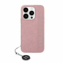 Karl Lagerfeld KLHCP15XPSAKDGCP iPhone 15 Pro Max 6.7" różowy/pink hardcase Saffiano Rhinestones & Charm