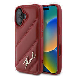 Karl Lagerfeld KLHCP16SPQDSMGR iPhone 16 6.1" czerwony/red hardcase Quilted Signature