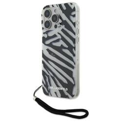 Karl Lagerfeld KLHCP16XHZBPKCCK iPhone 16 Pro Max 6.9" czarny/black hardcase IML Zebra Pattern & Cord