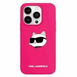 Karl Lagerfeld KLHMP15LSCHPPLF iPhone 15 Pro 6.1" różowy/fuschia hardcase Silicone Choupette Head MagSafe