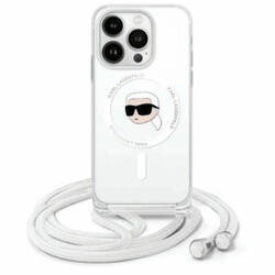 Karl Lagerfeld KLHMP16SHCKHNT iPhone 16   6.1" hardcase transparent Crossbody IML Karl Head Magsafe