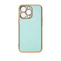 LIGHTING COLOR CASE FOR XIAOMI REDMI NOTE 11 PRO GEL COVER WITH GOLD FRAME MINT