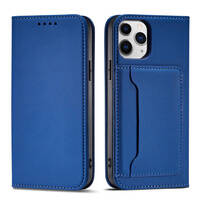 MAGNET CARD CASE FOR IPHONE 12 PRO MAX POUCH CARD WALLET CARD HOLDER BLUE