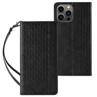 MAGNET STRAP CASE FOR SAMSUNG GALAXY S23+ FLIP WALLET MINI LANYARD STAND BLACK