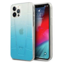 MERCEDES MEHCP12MCLGBL IPHONE 12/12 PRO 6,1" NIEBIESKI/BLUE HARDCASE TRANSPARENT LINE