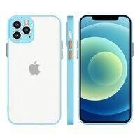 MILKY CASE SILICONE FLEXIBLE TRANSLUCENT CASE FOR IPHONE 12 PRO MAX BLUE