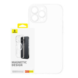 Magnetic Phone Case for iPhone 15 ProMax Baseus OS-Lucent Series (Clear)