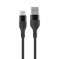 Maxlife MXUC-07 USB-USB-C 1.0 m 3a black nylon
