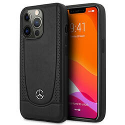 Mercedes MEHCP15LARMBK iPhone 15 Pro  6.1" czarny/black hardcase Leather Urban