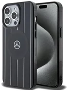 Mercedes MEHMP15L23HRSK iPhone 15 Pro  6.1" czarny/black hardcase Double Layer Crossed Lines MagSafe