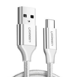 Nickel-plated USB-C cable QC3.0 UGREEN 1.5m (white)