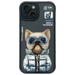 Nimmy etui iPhone 15 6.1" czarny/black    Cool&Cute 2.0 Dog