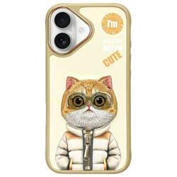 Nimmy etui iPhone 16 6.1" khaki           Cool&Cute 2.0 Cat