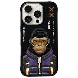 Nimmy etui iPhone 16 Pro Max 6.9"         czarny/black Cool&Cute 2.0 Monkey