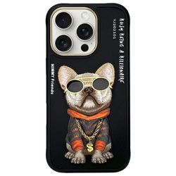 Nimmy etui iPhone 16 Pro Max 6.9"         czarny/black Glasses Cool Dog