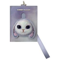 Nimmy portfel na karty fioletowy/purple   Big Eyed Pet 2.0 Rabbit