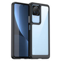 OUTER SPACE CASE FOR XIAOMI POCO F4 5G COVER WITH A FLEXIBLE FRAME BLACK