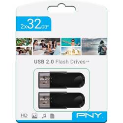 PNY Attache 4 USB 2.0 USB-stik 32 GB 2-pak