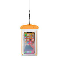 PVC WATERPROOF PHONE CASE WITH LANYARD - ORANGE