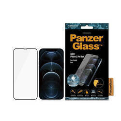 PanzerGlass E2E Super+ iPhone 12 Pro Max Case Friendly AntiBacterial Microfracture czarny/black 2712