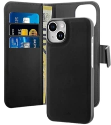 Puro Wallet Detachable 2in1 flip case for Apple iPhone 13/14 Black