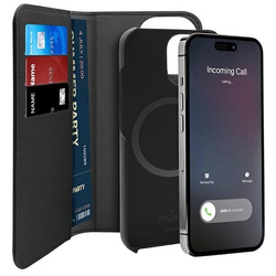 Puro Wallet Detachable iPhone 14 Pro Max 6,7" 2w1 MagSafe czarne/black PUIPC14P67BKMAG1BLK